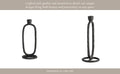 Metal Oval Sculpture Taper Candle Holder 10 in.