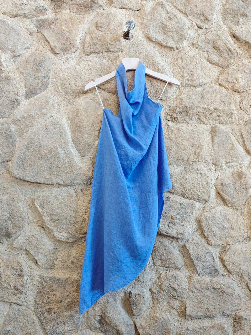 Ocen Blue Asymmetrical Bouse