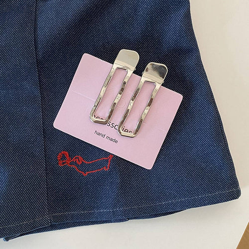 French Minimalist Metal Hair Clip,Silver Side Pin_CWAJE05676: TYPE6 / (OS) 1