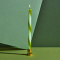 Rope Candles - Green (2 Pack) - 11" Vibrant Taper Candles