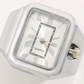 Apollo Watch Ring-Quartz Stretch Ring- Gift Box : Silver