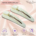French Amie Clic Clac Large Handmade Cellulose Snap Hair Pins for Women(2 Pcs): Blush Pink
