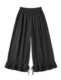 4029 WIDE COTTON PANTS WITH EYELET EMBROIDERY: ROYAL