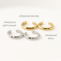 Stainless Steel Ear Cuffs - Sterling Silver Bold Ear Cuffs: Chunky Dome (Stainless Steel)