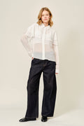 Capelet Layered Sheer Blouse