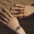 Walton Ring - Brown: Gold Plated / 7