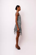 ERIN  RUCHE MINI DRESS: Red / S