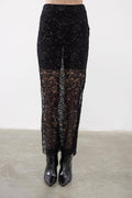 Gilded Lace Black Maxi Skirt: SİYAH / 38