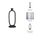 Metal Oval Sculpture Taper Candle Holder 10 in.
