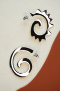 Caracol & Espiral silver hoops