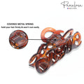 Parcelona French Love Medium 3" Cellulose Acetate Hair Claw Clip for Women: Red