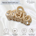 Parcelona French Love Medium 3" Cellulose Acetate Hair Claw Clip for Women: Red