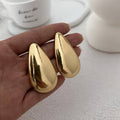 HIGH-GRADE STAINLESS STEEL WATER DROP EARRINGS_CWMM3195: Silver / (OS) 1