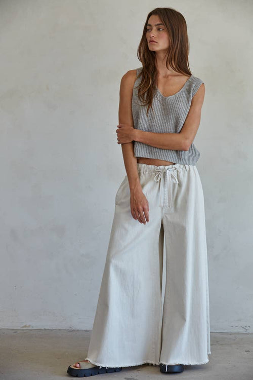 Knit Sweater Cotton Acrylic V-Neck Vest Top