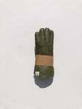 SHEARLING GLOVE: Olive / M/L