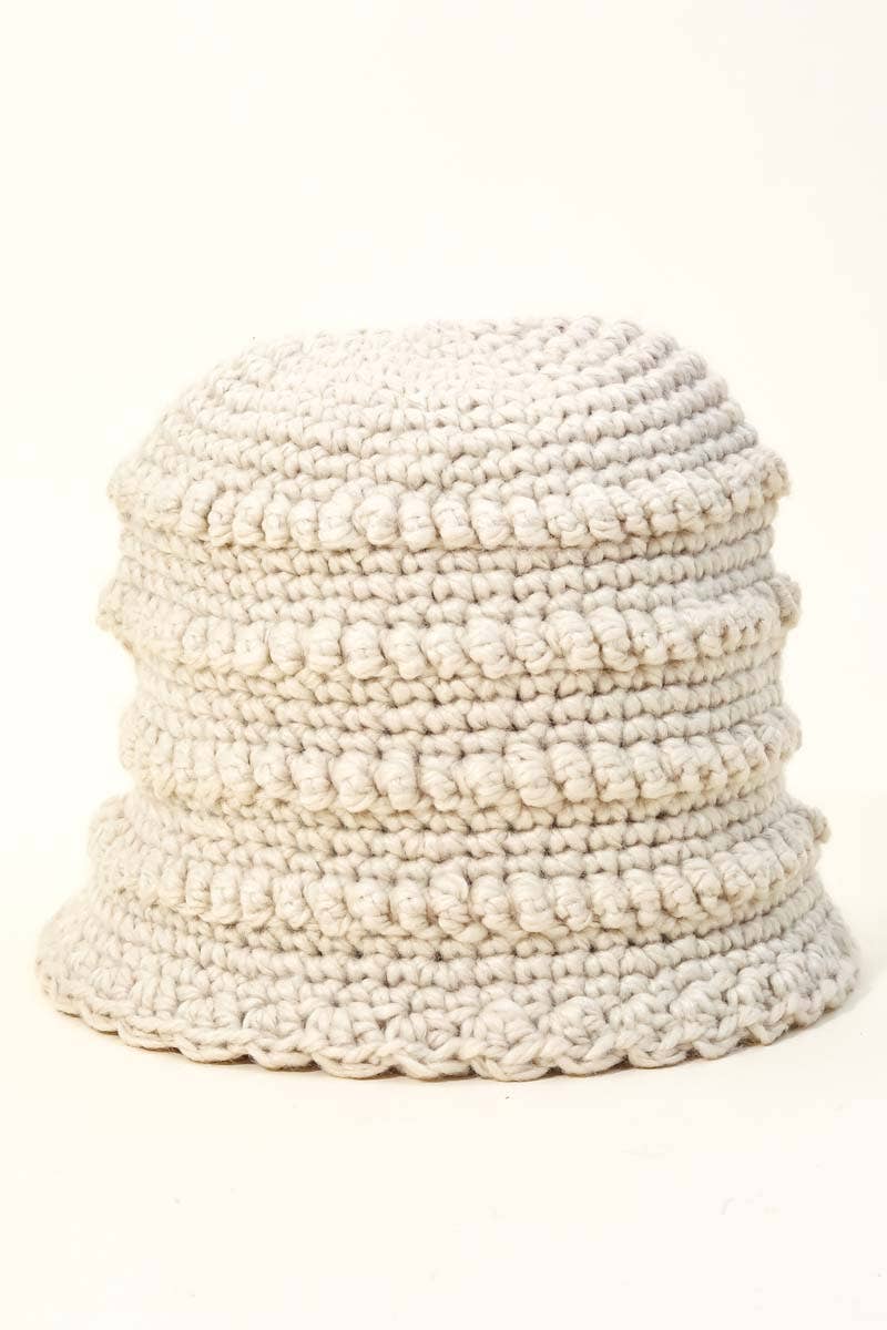 Crochet Knit Fashion Bucket Hat: BE