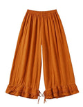 4029 WIDE COTTON PANTS WITH EYELET EMBROIDERY: VIOLA
