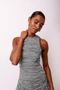 ERIN  RUCHE MINI DRESS: Red / S