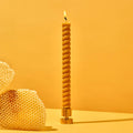 Spiral Beeswax Candles (2 pack) - Natural