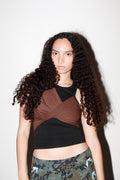 Twist Sport Tank in Onyx & Mud: Onyx & Mud / L