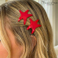 French Amie Star Fish Small Hair Clips Cellulose Acetate Beach Barrette Slide Set of 2: Tokyo