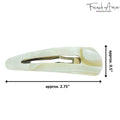 French Amie Clic Clac Large Handmade Cellulose Snap Hair Pins for Women(2 Pcs): Blush Pink