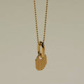 Gold ring and charm necklace 