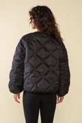 Nubi Black Boxy Quilted Jacket