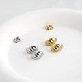 Small Croissant Huggies - Waterproof 18k Gold Dome Earrings: Gold