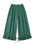 4029 WIDE COTTON PANTS WITH EYELET EMBROIDERY: VIOLA