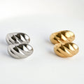 Small Croissant Huggies - Waterproof 18k Gold Dome Earrings: Gold