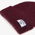The Mohair Beanie in Cherry Burgundy