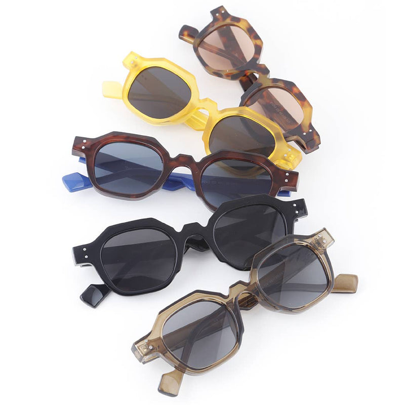 Bolted Retro Geometric Sunglasses