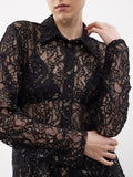Gilded Lace Black Shirt: SİYAH / 38