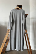 Sunday Dress- 100% Cotton Grey Dress
