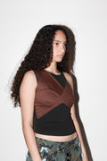 Twist Sport Tank in Onyx & Mud: Onyx & Mud / L