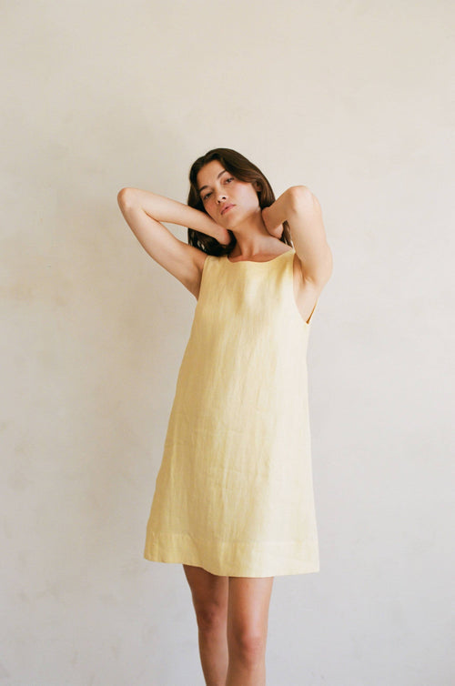 100% Linen Midi Dress