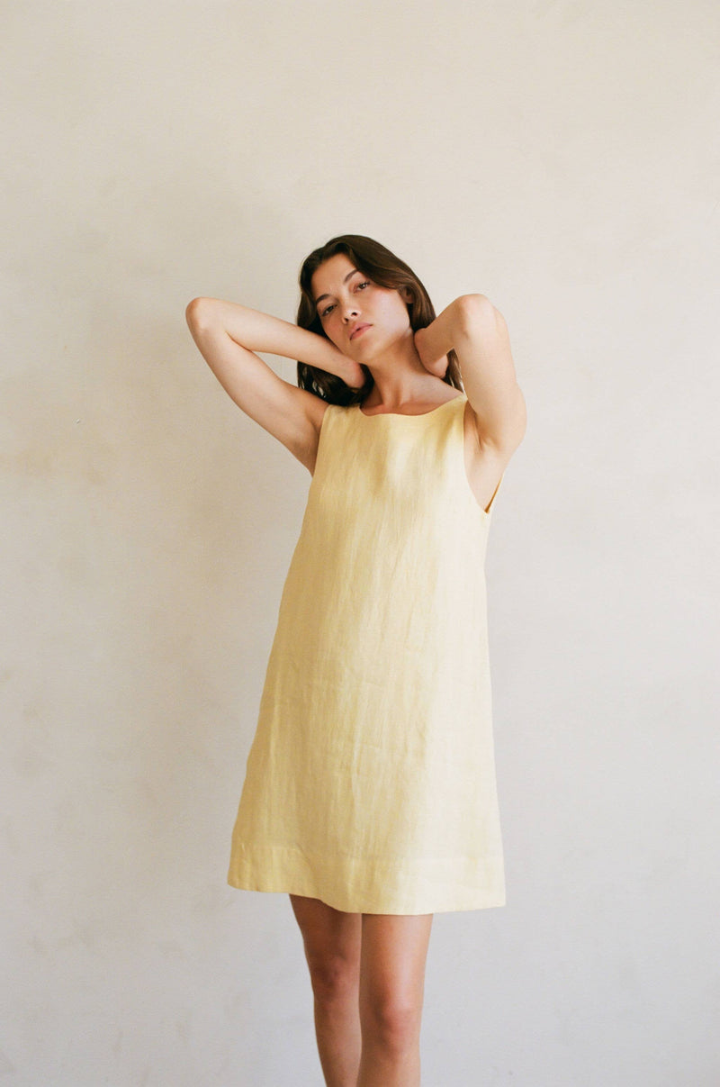 100% Linen Midi Dress
