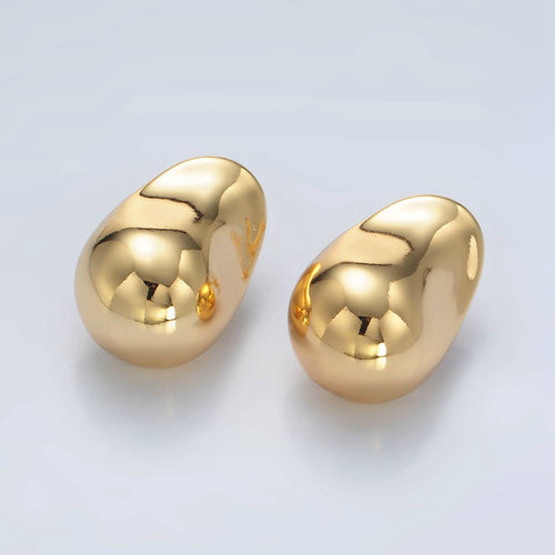 16k Gold Filled Hammered Dome Hoop Earrings | V-071 V-072: Gold