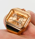 Apollo Watch Ring-Quartz Stretch Ring- Gift Box : Yellow Gold