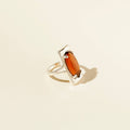 Walton Ring - Brown: Sterling Silver / 8