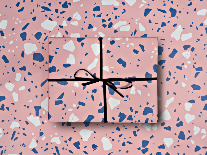 Pink Terrazzo Flat Gift Wrap