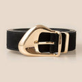 Ornate Buckle Suede Leather Belt