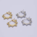 Gold Beaded Hoops, Ball Hoop Earring, Gold Ball Hoop, Gold Filled Earrings, Silver Hoop, Boho Hoop Earring T-276: Silver