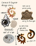 Caracol & Espiral silver studs