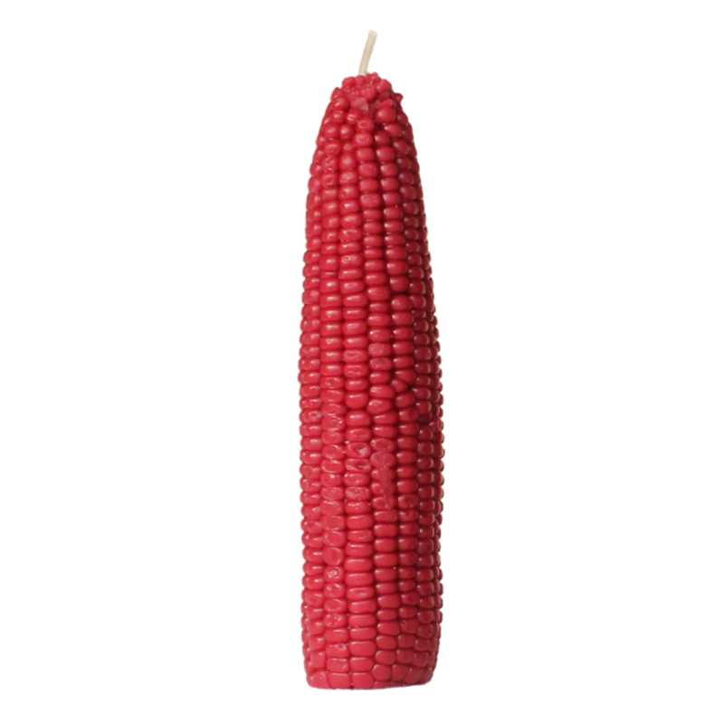 Pomegranate Corn Beeswax Candle - Tall