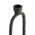 Metal Oval Sculpture Taper Candle Holder 10 in.