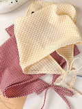 Gingham Yellow Bandana Scarf