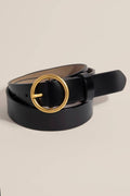 Round Ring Buckle Leather Belt