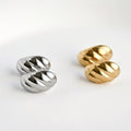 Small Croissant Huggies - Waterproof 18k Gold Dome Earrings: Gold